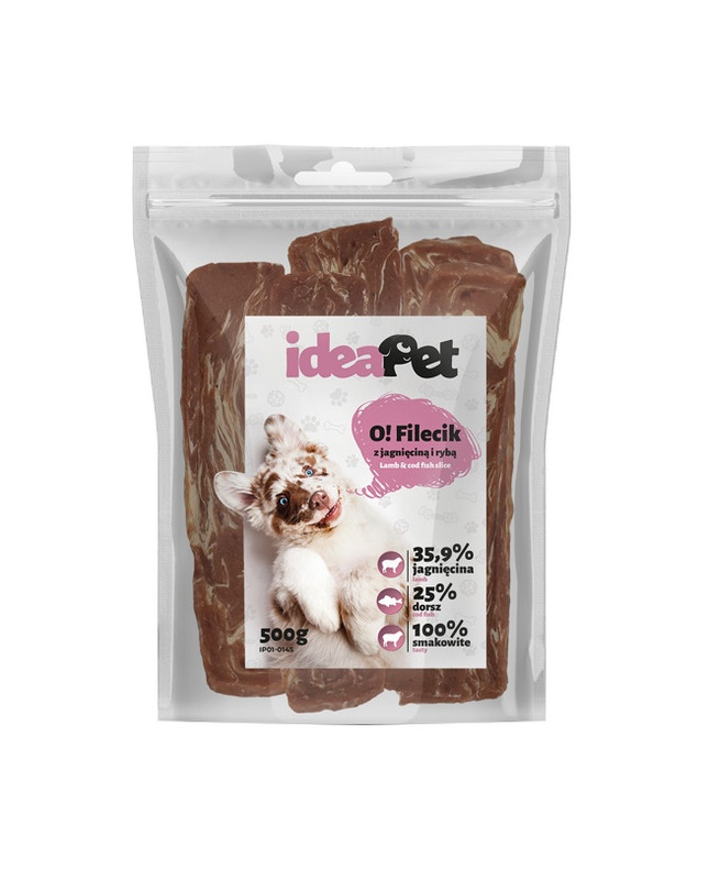 Ideapet Fileciki Z Jagnięciną I Rybą 500G