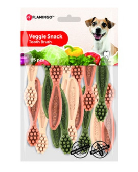 Flamingo Veggie Gryzak Szczoteczka 7,5Cm/15Szt