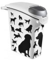 Curver Pet Life Pojemnik Na Psią Karmę - Białoczarny Z Psami 10Kg