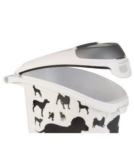 Curver Pet Life Pojemnik Na Psią Karmę - Białoczarny Z Psami 10Kg