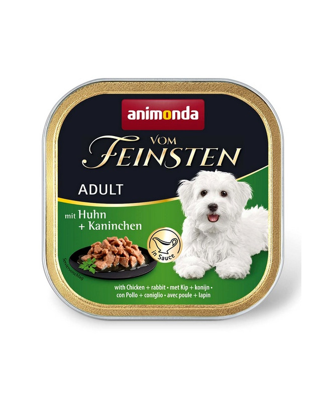 Animonda Vom Feinsten Dog Adult Kurczak I Królik W Sosie Tacka 150G