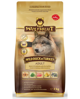 Wolfsblut Dog Wild Duck & Turkey Kaczka, Indyk I Bataty 2Kg