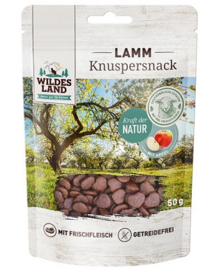 Wildes Land Knuspersnack Lamm & Apfel 50G