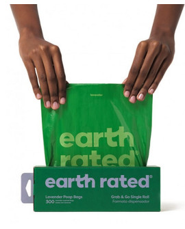 Earth Rated Woreczki Do Zbierania Odchodów 300Szt Lawendowe