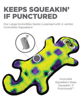 Outward Hound Invincibles Gecko Green 2 Piszczałki [32070]