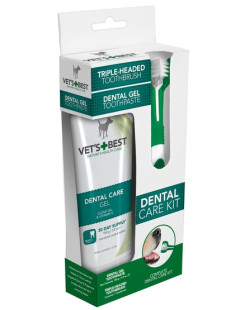 Vet's Best Dental Żel + Szczoteczka Zestaw Adult