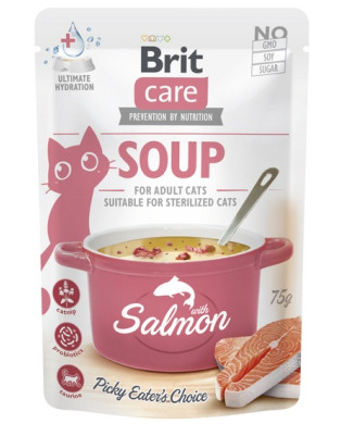 Brit Care Cat Soup Salmon Saszetka 75G