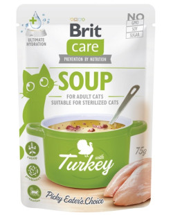 Brit Care Cat Soup Turkey Saszetka 75G