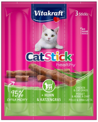 Vitakraft Cat Stick Classic Kurczak + Kocia Trawa 3Szt [58896]