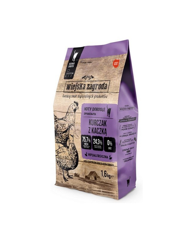 Wiejska Zagroda Kot - Kurczak Z Kaczką 1,6Kg