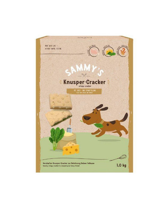 Sammy's Crispy Cracker Ser & Szpinak 1Kg
