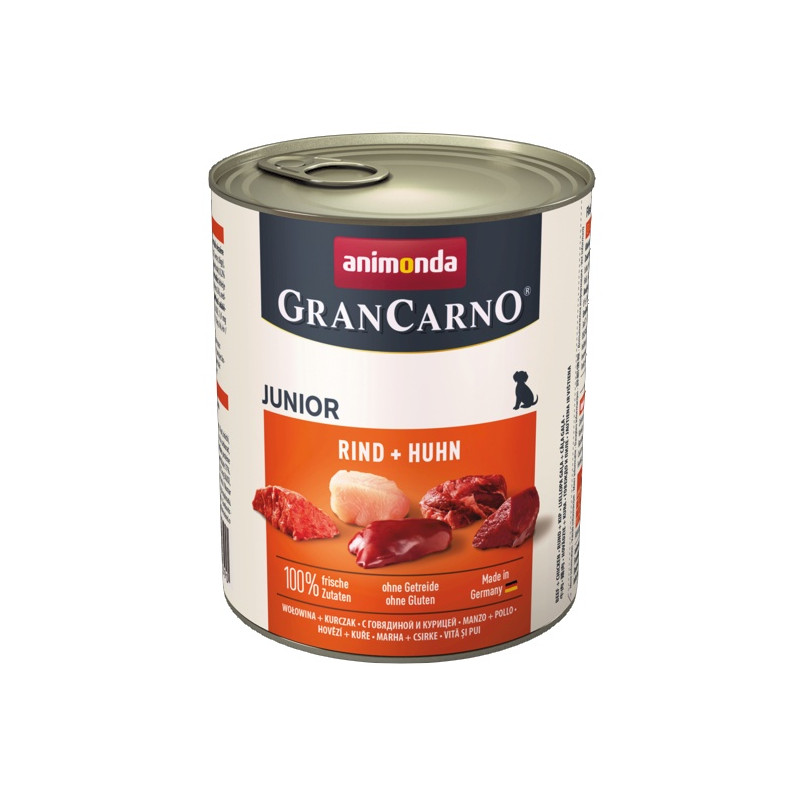 Animonda GranCarno Junior Rind Huhn Wołowina + Kurczak puszka 800g