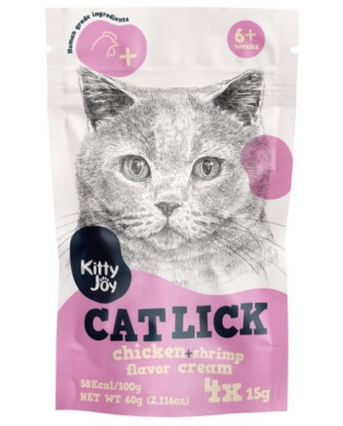 Kitty Joy Cat Lick Kurczak & Krewetki Cream 4X15G
