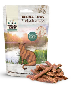 Wildes Land Cat Fleischsticks Huhn & Lachs 50G