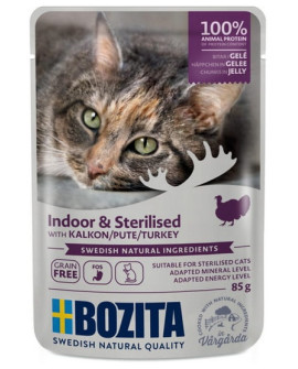 Bozita Cat Indoor & Sterilised Indyk W Galaretce Saszetka 85G