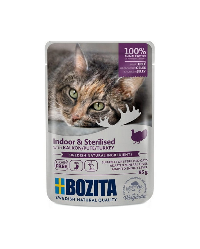 Bozita Cat Indoor & Sterilised Indyk W Galaretce Saszetka 85G