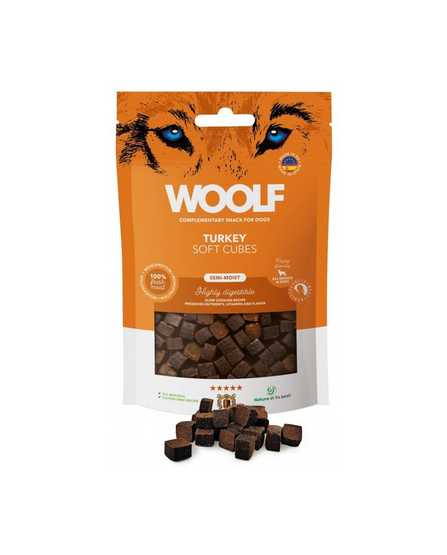 Woolf Soft Cubes Monoprotein Turkey 100G