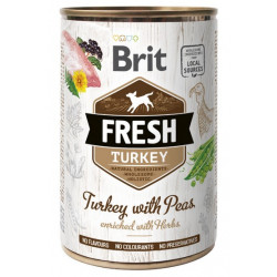 Brit Fresh Dog Turkey with Peas puszka 400g