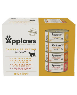 Applaws Puszki Dla Kota Multipack Chicken 12X70G