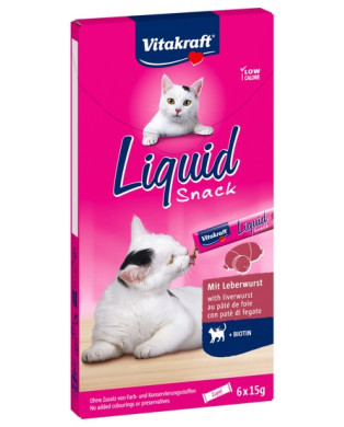 Vitakraft Cat Liquid-Snack Z Wątróbka I Biotyna 6X15G [58066]