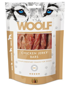 Woolf Chicken Jerky Bars 100G