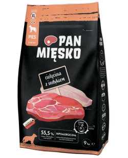 Pan Mięsko Karma Sucha Dla Psa - Cielęcina I Indyk Chrupki Xl 9Kg