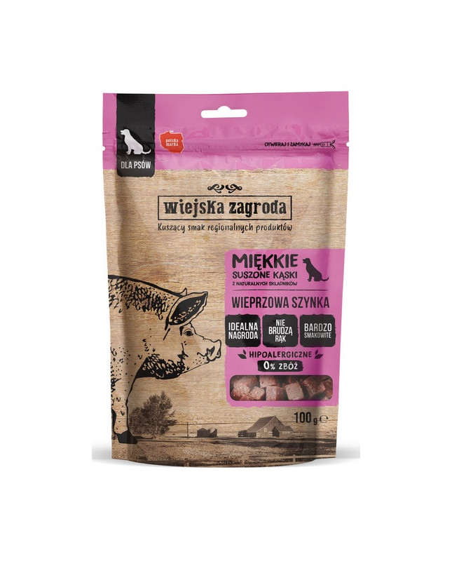 Wiejska Zagroda Przysmak Kąski - Wieprzowa Szynka 100G