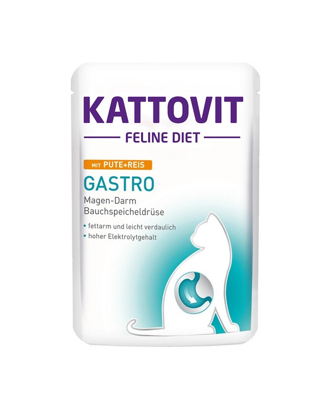 Kattovit Feline Diet Gastro Indyk I Ryż Saszetka 85G