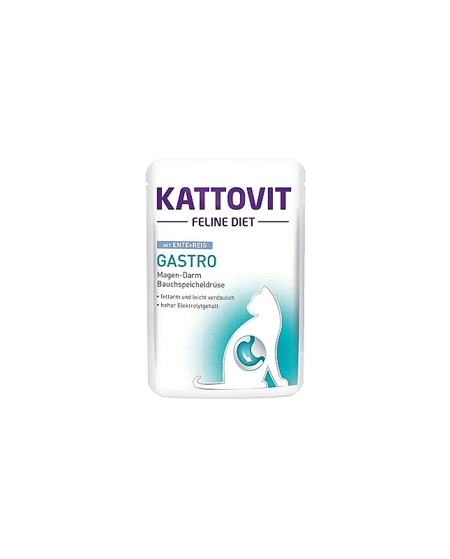 Kattovit Feline Diet Gastro Kaczka I Ryż Saszetka 85G