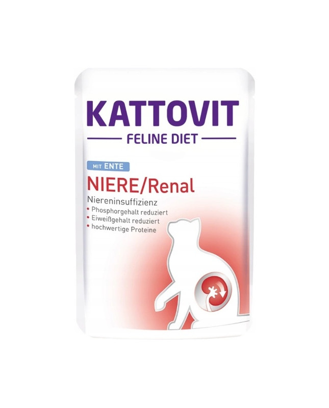 Kattovit Feline Diet Niere/Renal Kaczka Saszetka 85G