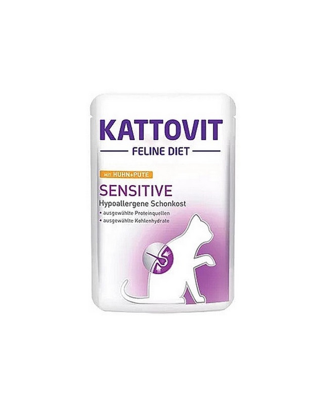 Kattovit Feline Diet Sensitive Kurczak I Indyk Saszetka 85G