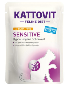 Kattovit Feline Diet Sensitive Kurczak I Indyk Saszetka 85G