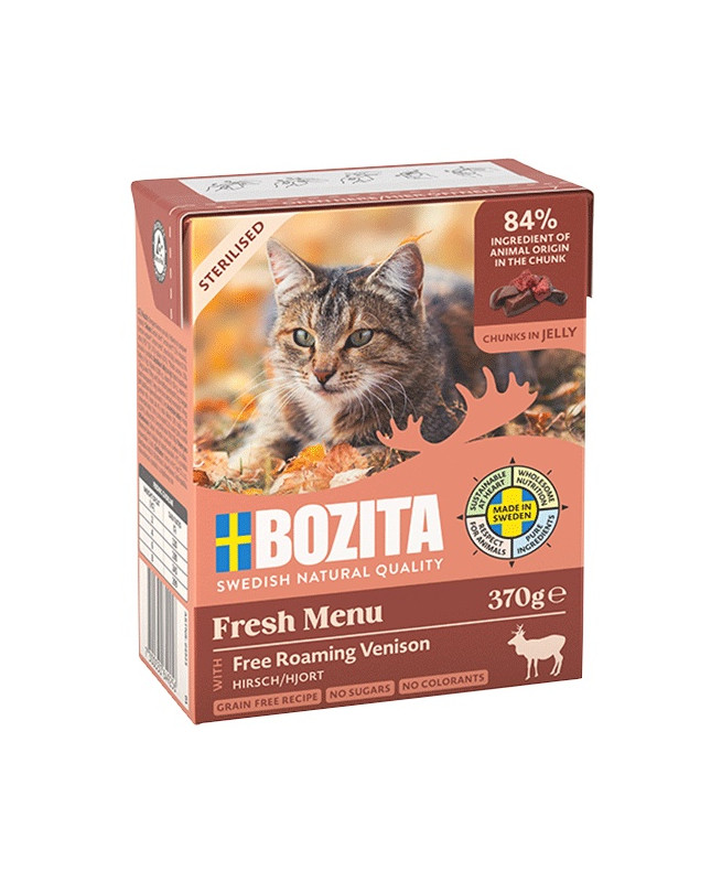 Bozita Sterilised Z Dziczyzną Kawałki W Galaretce Kartonik 370G