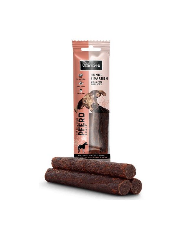 Chewies Hundezigarren Pferd & Hanf - Konina & Konopie 75G