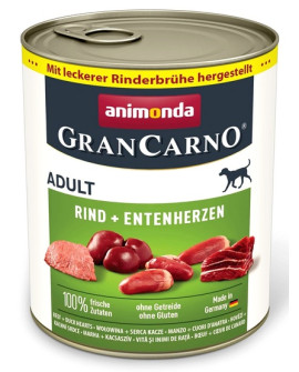Animonda Grancarno Original Adult Rind Entenherzen Wołowina + Serca Kacze Puszka 800G