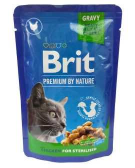 Brit Premium Cat Adult Kurczak Sterilised Saszetka 100G