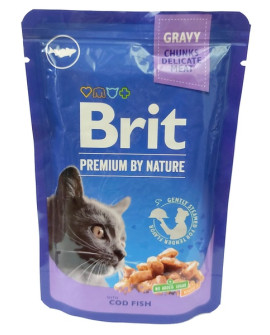 Brit Premium Cat Adult Cod Fish Dorsz Saszetka 100G