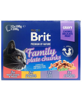 Brit Premium Cat Adult Multipack Saszetki 12X100G
