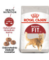 Royal Canin Fit Karma Sucha Dla Kotów Dorosłych, Wspierająca Idealną Kondycję 400G