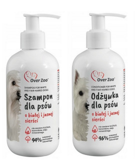 Over Zoo Dwupak Szampon + Odżywka Dla Białej Sierści