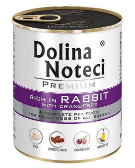 Dolina Noteci Premium Pies Królik I Żurawina Puszka 800G