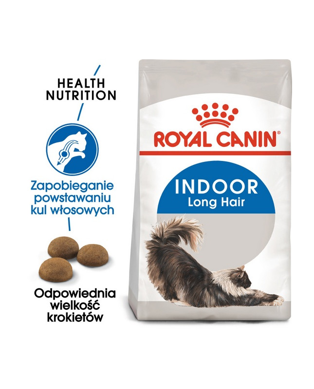 Royal Canin Indoor Long Hair Karma Sucha Dla Kotów Dorosłych, Długowłose, Przebywających Wyłącznie W Domu 400G