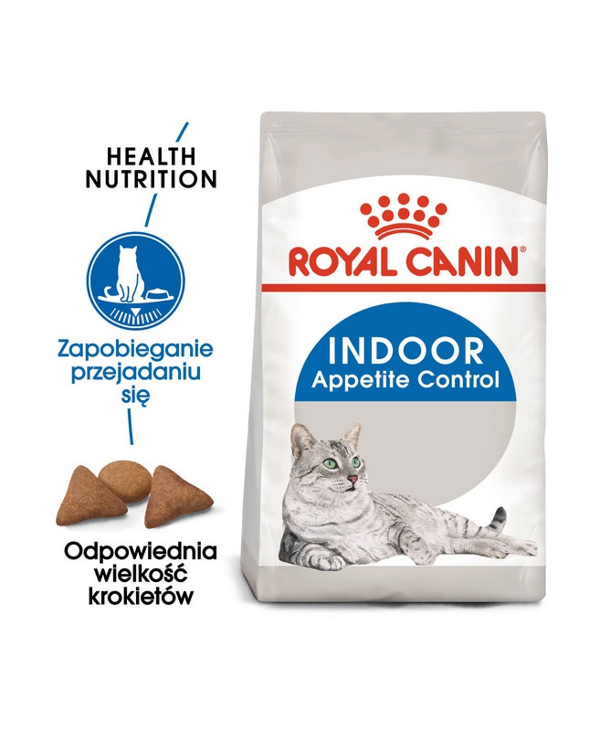 Royal Canin Indoor Apetite Control Karma Sucha Dla Kotów Dorosłych Przebywających W Domu, Domagających Się Jedzenia 400G