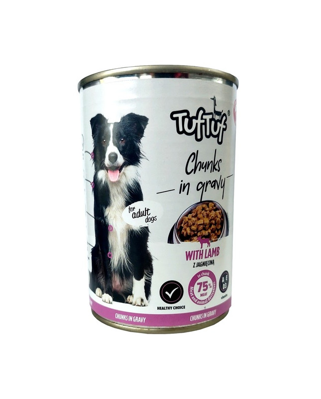 Tuf Tuf Kawałki Mięsne Z Jagnięciną Dla Psa Puszka 415G