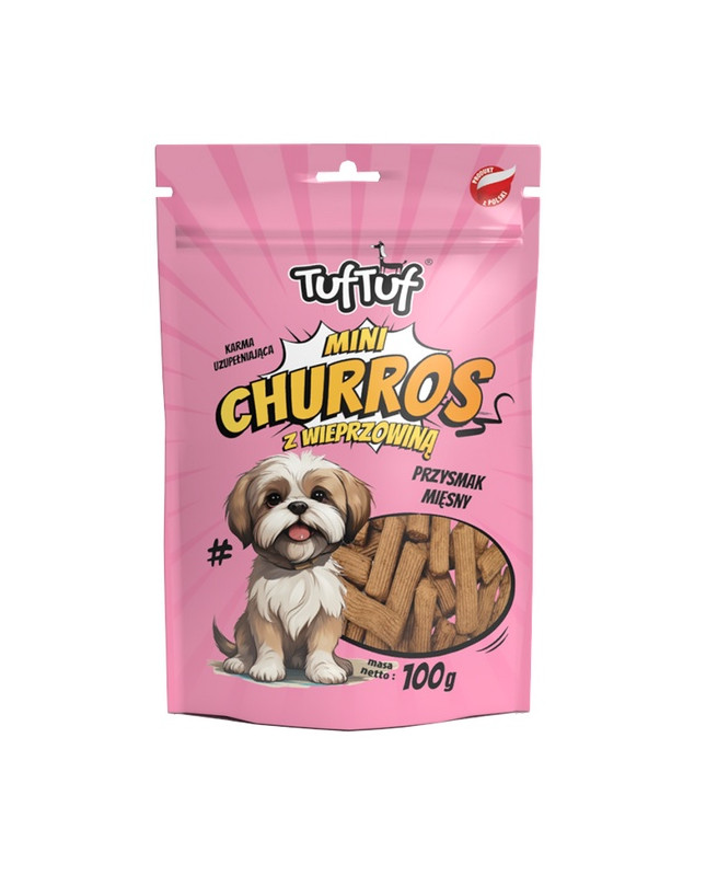 Tuf Tuf Mini Churros Z Wieprzowiną Dla Psa 100G