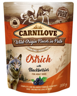 Carnilove Dog Ostrich & Blackberries - struś i jeżyny saszetka 300g
