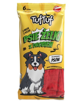 Tuf Tuf Psie Żelki - Paski Z Drobiem 6Szt