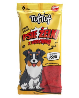 Tuf Tuf Psie Żelki - Paski Z Wołowiną 6Szt
