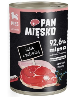 Pan Mięsko Karma Mokra Dla Szczeniąt Indyk Z Wołowiną Puszka 400G