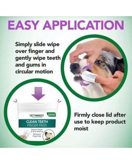 Vet's Best Czyściki Do Zębów Napalcowe 50Szt.